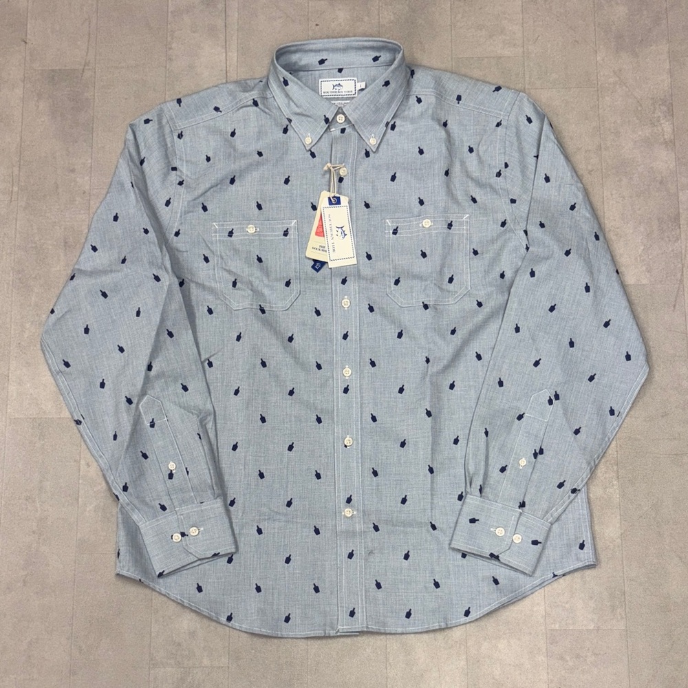 Southern Tide Patterned Button Down Dress Shirt NWT